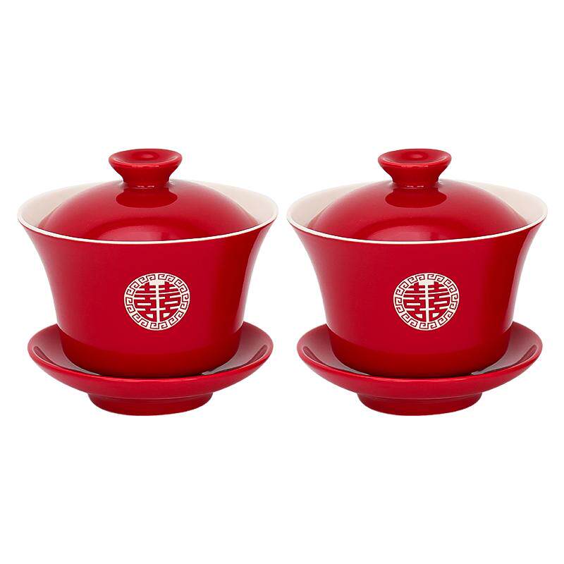 Feixun changed his mouth to tribute teacup wedding suit a pair of wedding bowls