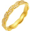 Saturday blessing gold inlaid diamond ring for women