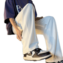 American trousers for men 2024 summer new style loose wide-legged high street drape trendy straight fashion youth pants