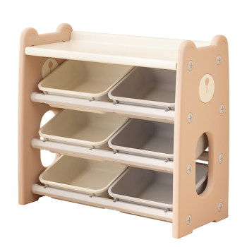 Bear children's storage rack multi-layer storage space