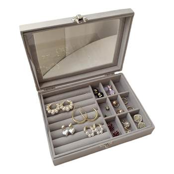 New style of small jewelry jewelry storage box velvet cloth