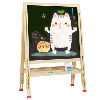 Children's drawing board magnetic writing board wooden easel