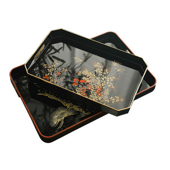 Front repaintware tray tea set tea tray rectangular japanese style