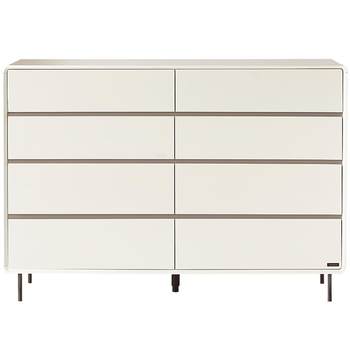 Quanyou Home Modern Simple Bedroom Drawer Cabinet Wall Drawer Cabinet Large Capacity Storage French Six Drawer Cabinet Storage Cabinet