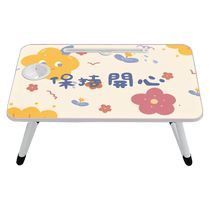 Bed Small Table Student Dorm Room Bunk Bed Computer Bracket Folding Table Notebook Sloth Person Table Bedroom Knee Home Study Desk Cute Girl Child Table Board Cartoon Floating Window Ins Wind