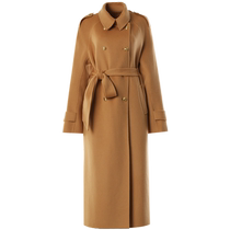 DPLAY (Black Label) winter temperament commuting camel double-sided woolen coat windbreaker jacket for women