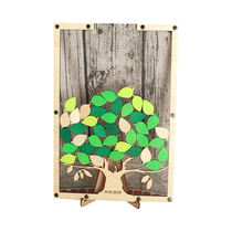 Zhulin three-dimensional big tree custom-made creative wood chip sign-in frame annual meeting business wedding signature board kindergarten