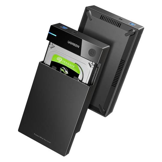 绿联机械硬盘外接盒3.5/2.5ssd固态移动读取器sata台式电脑笔记本