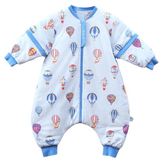 Liangliang baby constant temperature, legs, sleeping bags, jackets Spring and autumn, four seasons, baby anti -kicks are thickened children with thickened sleeves