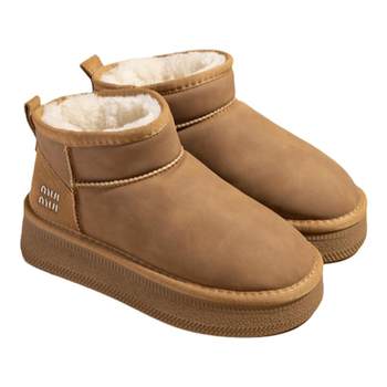 Camigao-wool short snow boots are warm and non-slip