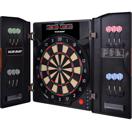 德国豪华型专业比赛软式电子计分飞镖盘套装家用酒吧娱乐靶机箱门