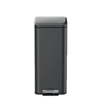 Ubaina stainless steel trash can commercial foot-operated trash can Haosen series large capacity office 2852