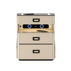Tiger Brand Home Office Hollow Double-Layer 스토리지 침대 옆 테이블