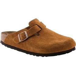 BIRKENSTOCK Birkenstock toe cork slippers ຜູ້ຊາຍແລະແມ່ຍິງ suede soft-soled slippers ຊຸດ Boston