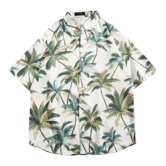 BOYUE Boyue Beach and Beach Vacation Short Sleeve Shirt