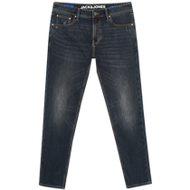 Jack Jones autumn and winter fashion slim fit washed whiskers design warm stretch jeans trousers mens trousers mens clothing