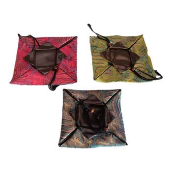 Hot-selling satin brocade bag, purple sand pot, built-in cup, tea cup, porcelain thickened packaging bag, antique jade box, storage bag