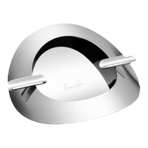 Namo) LD light luxury stainless steel ashtray living room coffee table desktop office ornaments ashtray mens gift