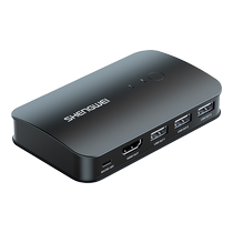 KVM switch 2 in 1 out HDMI screen cutter wiring 2 in 1 out computer converter 2 ports monitor keyboard and mouse USB printer sharing 2 in 1 out