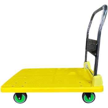 Flatbed silent folding trolley trolley transporter trailer ລົດບັນທຸກສິນຄ້າສີ່ລໍ້ເຮືອນ Portable ນ້ໍາຫນັກເບົາ