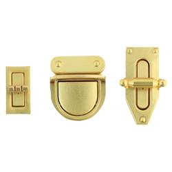 ກະເປົ໋າ Gilt turn lock mortise lock rotary twist lock retro decorative lock buckle handmade DIY leather goods luggage hardware accessories