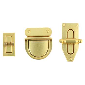 ກະເປົ໋າ Gilt turn lock mortise lock rotary twist lock retro decorative lock buckle handmade DIY leather goods luggage hardware accessories