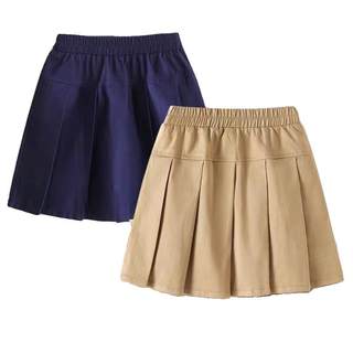 Girls' summer khaki primary school student skirt
