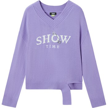 Semir sweater ຂອງແມ່ຍິງການອອກແບບ asymmetric jacquard embroidery ພາກຮຽນ spring ວ່າງ v-neck ຕົວອັກສອນ bottoming ເສື້ອຮູບແບບໃຫມ່