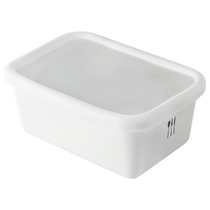 (Self-operated) Family Story Japanese enamel crisper household freezer sealed box with lid and high temperature resistant storage box