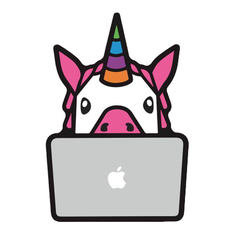 Unicorn Chassis Skateboard Gray Glue Waterproof Sticker