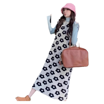 Jingqi maternity dress autumn and winter suit fashionable style stylish vest dress with bottoming shirt inside two-piece suit