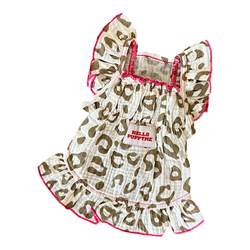 PM original pet clothing puppy nightgown pure cotton double layer yarn cute and soft spring and summer suspender home clothes Yorkshire