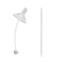 Suitable for pigeon milk bottle accessories straw third generation duckbill pacifier universal gravity ball direct drink cup anti-spout handle