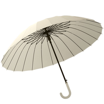 Umbrella mens 24-bone long handle large umbrella large reinforced strong storm-resistant special womens curved handle umbrella custom 1602