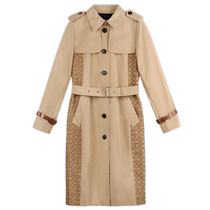 COACH Outlet Womens Classic Logo Embellished Trench Coat