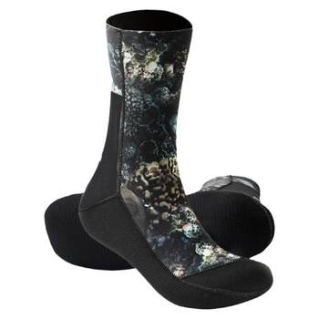 Warm and cold semi-dry camouflage diving socks