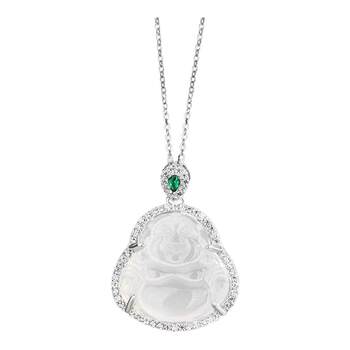 Full of high-end feel~natural buddha jade pendant necklace