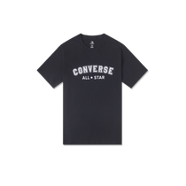 CONVERSE Converse official mens and womens black and white contrasting letter short-sleeved trendy T-shirt 10024566