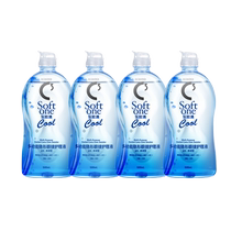 Japans Rohto Clear Contact Lens Care Solution 500ml*4 Cool Contact Lens Cleaning Fluid Large Bottle