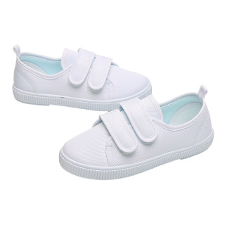 Children's canvas shoes for boys and girls' white shoes