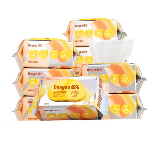 Deyou Infant Hand and Mouth Wipes 80 Pump Bag