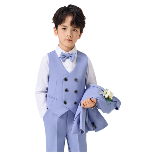 Traje para niños Luo Meng, traje para niño, vestido de niña de flores, pasarela, traje pequeño para niño, traje de actuación británico de piano guapo