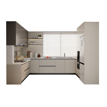 Quanyou whole house customized cabinets integrated wall cabinets floor cabinets kitchen decoration kitchen cabinets stove cabinets u-shaped simple