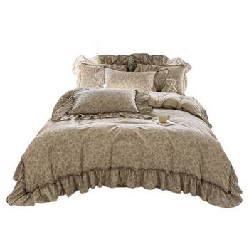 American retro style bed four-piece set of pure cotton