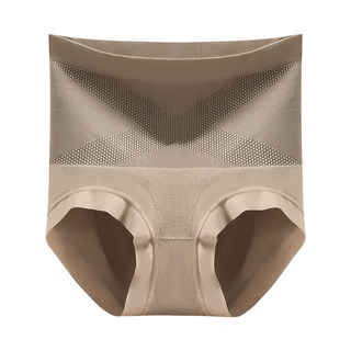 黑绷带高腰女士收腹内裤无痕新款桑蚕丝抗菌裆塑身提臀收小肚子