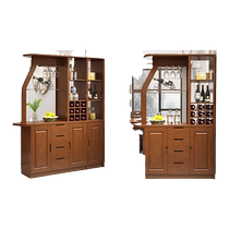 Signmaker Chinese solid wood hall cabinet shoe cabinet partition cabinet double-sided wine cabinet combination cabinet wine cabinet entrance cabinet