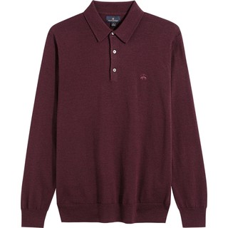 Brooks Brothers/布克兄弟男士25秋冬新品美利奴羊毛长袖polo衫