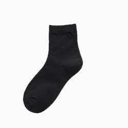 ຖົງຕີນສີດໍາຂອງແມ່ຍິງກາງ calf socks pure cotton women's mid-waist cotton socks autumn pure black-length socks Korean all-match trend