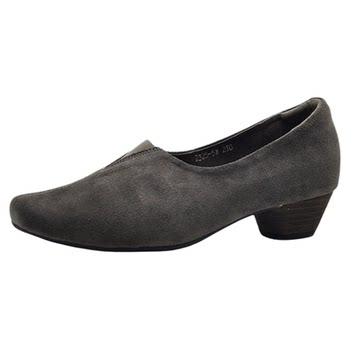 4cm thick medium heel deep mouth single shoes versatile granny shoes