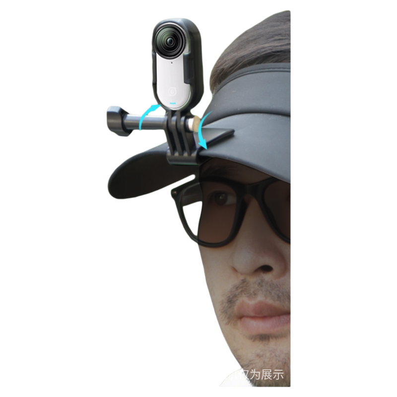 适用于影石Insta360 GO3s帽夹360go3帽檐夹第一人称拍摄GO3鸭舌帽头戴头带固定帽夹支架